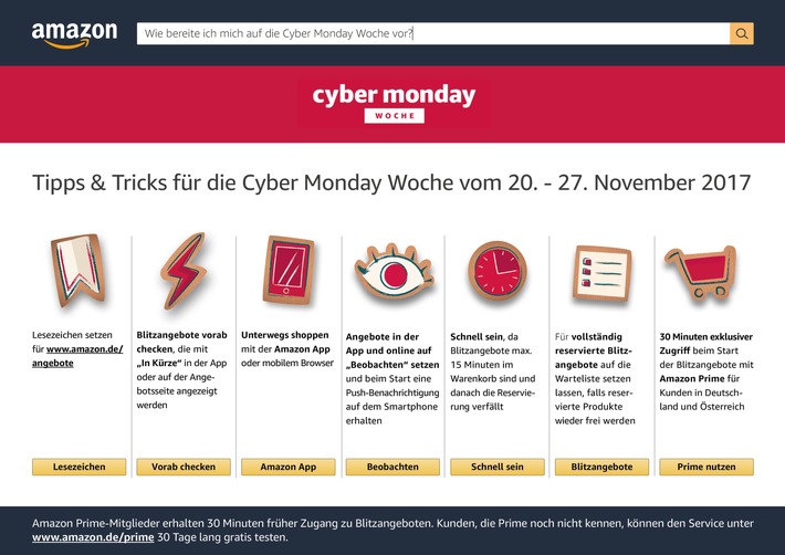 Media Alert: Heute startet die Cyber Monday Woche bei Amazon.de mit mehr Angeboten als je zuvor