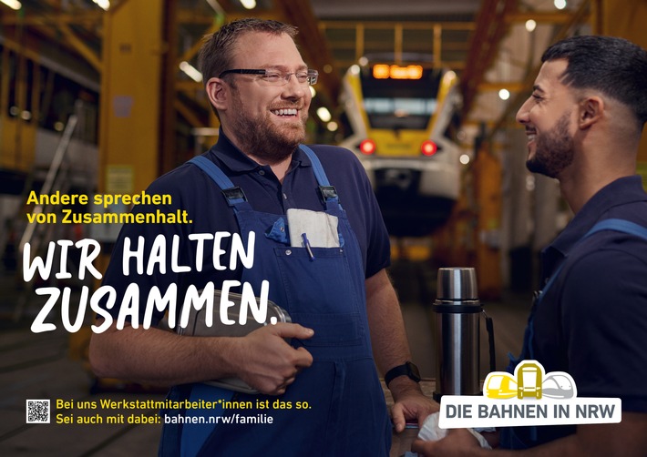 Neue Kampagne begeistert für Bahnjobs in NRW / NRW-Bahnen werben mit spannenden und zukunftssicheren Berufsangeboten