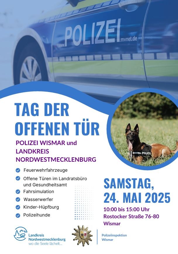 POL-HRO: Ein Tag für die ganze Familie - Polizei und Kreisverwaltung laden gemeinsam ein