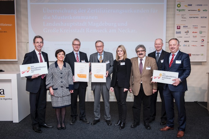 Magdeburg und Remseck am Neckar werden dena-Energieeffizienz-Kommunen / dena verleiht ersten beiden Städten Auszeichnung für Energie- und Klimaschutzmanagement