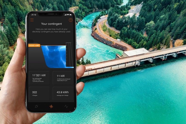 Persbericht : Stroom uit waterkracht in de accu: met j+ pilot in real time groene stroom laden