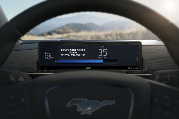 La Mustang Mach-E 100% électrique va s&#039;appuyer sur le Cloud pour estimer l&#039;autonomie restante en temps réel