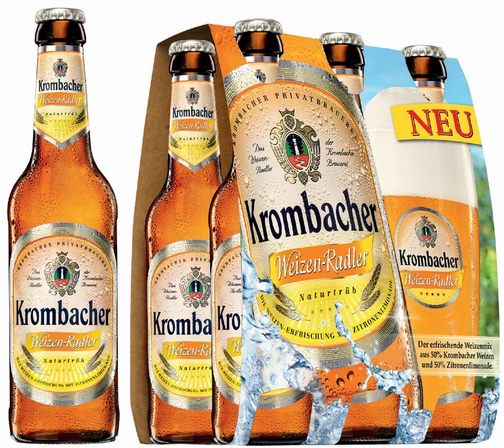 Jetzt neu: Krombacher Weizen-Radler und Krombacher Weizen-Radler Alkoholfrei (BILD)