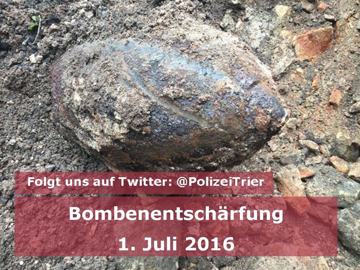 POL-PPTR: Stadt und Polizei arbeiten bei Bombenentschärfung zusammen  -  Infos auch auf Twitter und facebook