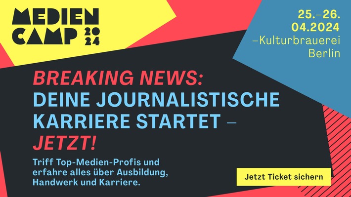 Medien Camp 2024: 40 Top-Profis unterstützen junge Talente beim Einstieg in die Medienbranche