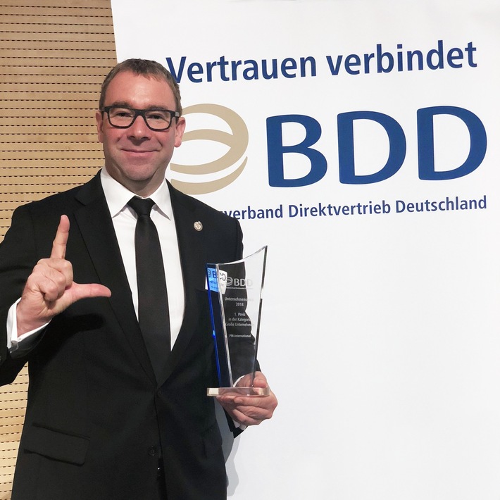 PM-International AG erhält BDD Unternehmenspreis - Bereits zum zweiten Mal in Folge honoriert der Branchenverband damit das Umsatzwachstums von PM Deutschland.