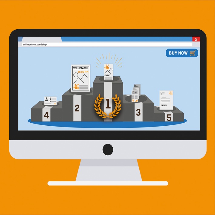 Top-Ranking: Die "Big Five" des Offline-Marketing / Die beliebtesten Druck-Werbemittel 2017