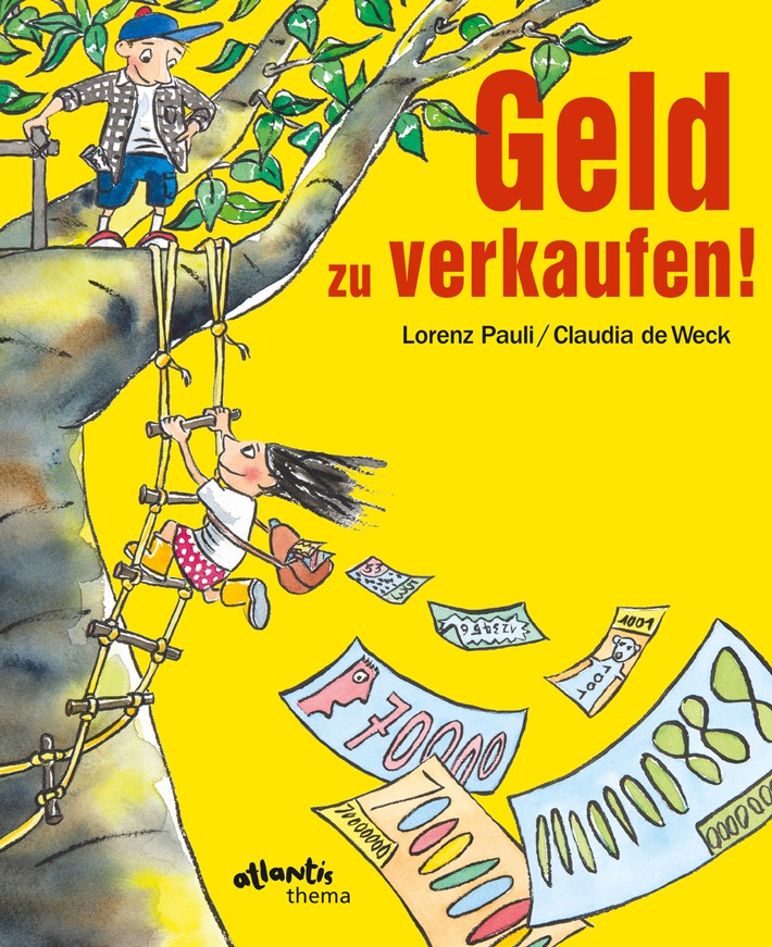 "Geld zu verkaufen!": Neues Pro Juventute-Bilderbuch von Lorenz Pauli und Claudia de Weck zum Umgang mit Geld und Konsum