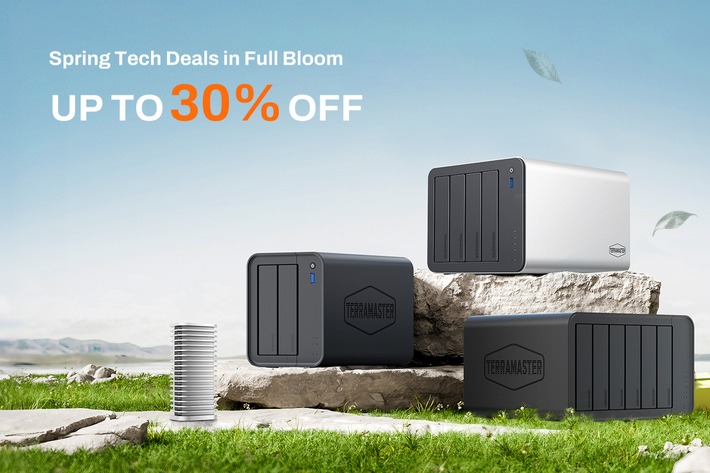TerraMaster Frühjahrsaktion: Bis zu 30 % Rabatt auf NAS- und DAS-Speicher --- Auch das neue Flaggschiff-Modell ist reduziert!