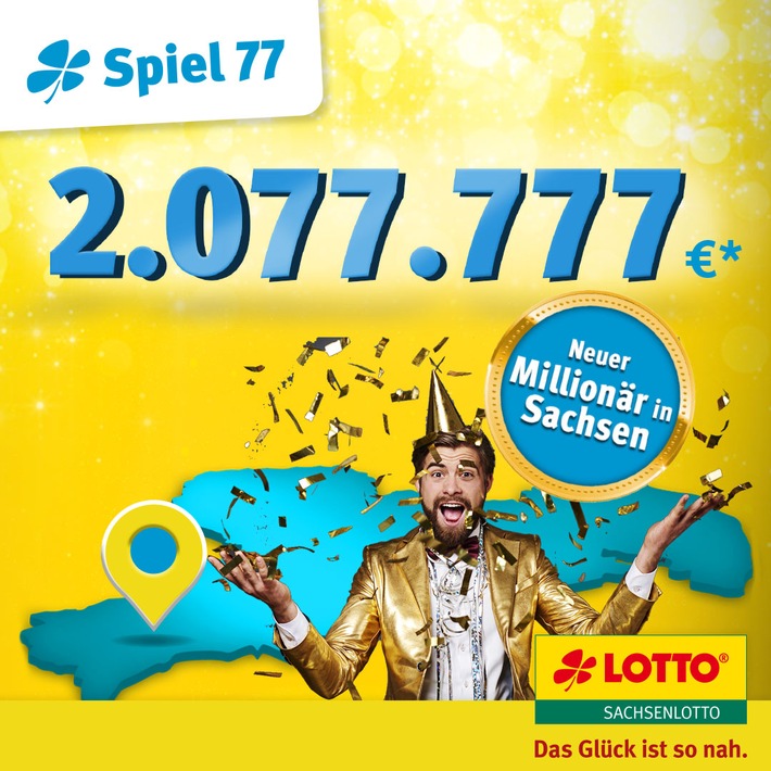 Sachsenlotto-Millionär: Spiel 77 bringt 2.077.777 Euro in den Vogtlandkreis