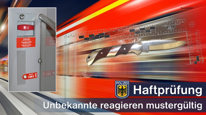 Bundespolizeidirektion München: Bedrohung mit Messer - Haftprüfung nachdem 28-Jähriger in S-Bahn mit Klappmesser provoziert und droht