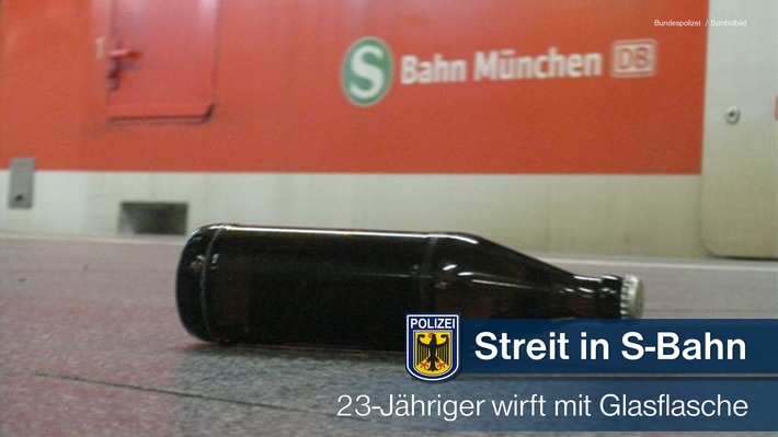 Bundespolizeidirektion München: Mit Glasflasche geschlagen und geworfen -
23-Jähriger muss vor Haftrichter