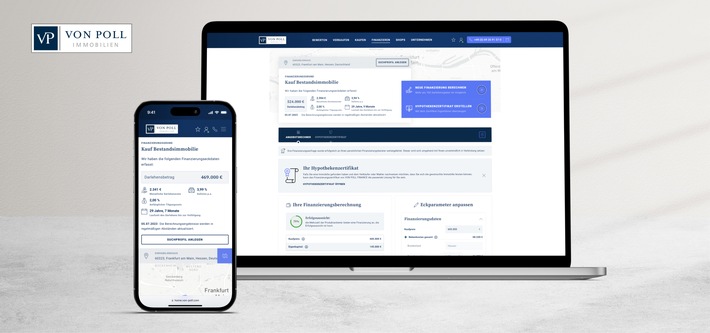 VON POLL IMMOBILIEN Kundenportal: Maklerunternehmen launcht digitalen Finanzierungsservice