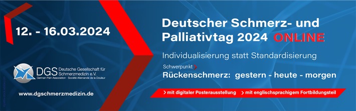 Deutscher Schmerz- und Palliativtag 2024 mit Schwerpunkt Rückenschmerz: Gemeinsam die schmerzmedizinische Versorgung verbessern
