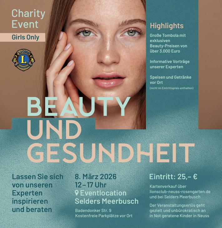 Frauenmesse im Grünen: „Beauty & Gesundheit“ feiert Premiere in Neuss/Meerbusch – Lions verbinden Longevity und Charity im Garten NRW
