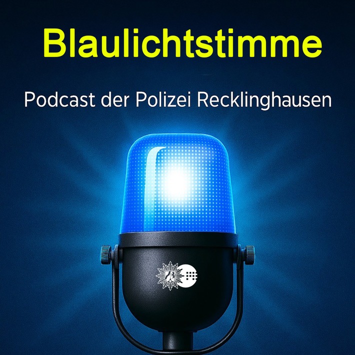 POL-RE: Kreis Recklinghausen/Bottrop: "Blaulichtstimme - Der Podcast der Polizei Recklinghausen" - Grafik