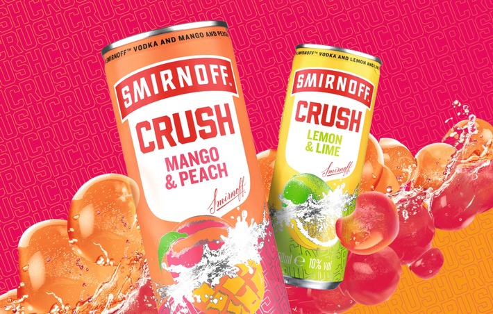 PM: NEU! SMIRNOFF CRUSH MANGO & PFIRSICH UND ZITRONE & LIMETTE