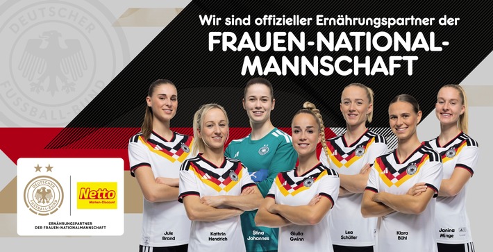 Bewusste Ernährung im Fokus: Netto wird offizieller Ernährungspartner der Frauen-Nationalmannschaft des Deutschen Fußball-Bundes / Weiterer Text über ots und www.presseportal.de/nr/72216 / Die Verwendung dieses Bildes für redaktionelle Zwecke ist unter Beachtung aller mitgeteilten Nutzungsbedingungen zulässig und dann auch honorarfrei. Veröffentlichung ausschließlich mit Bildrechte-Hinweis.
