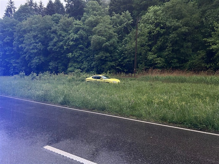 POL-PDLD: Bad Bergzabern/B427 - Mit gelbem Auto ab ins Grüne