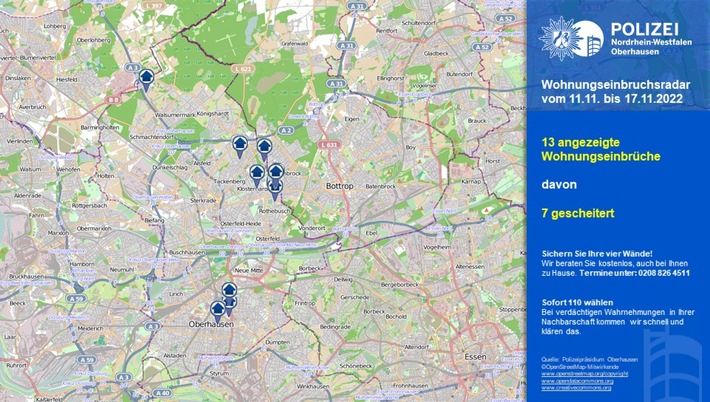 POL-OB: Wohnungseinbruchsradar - An gut gesicherten Türen gescheitert