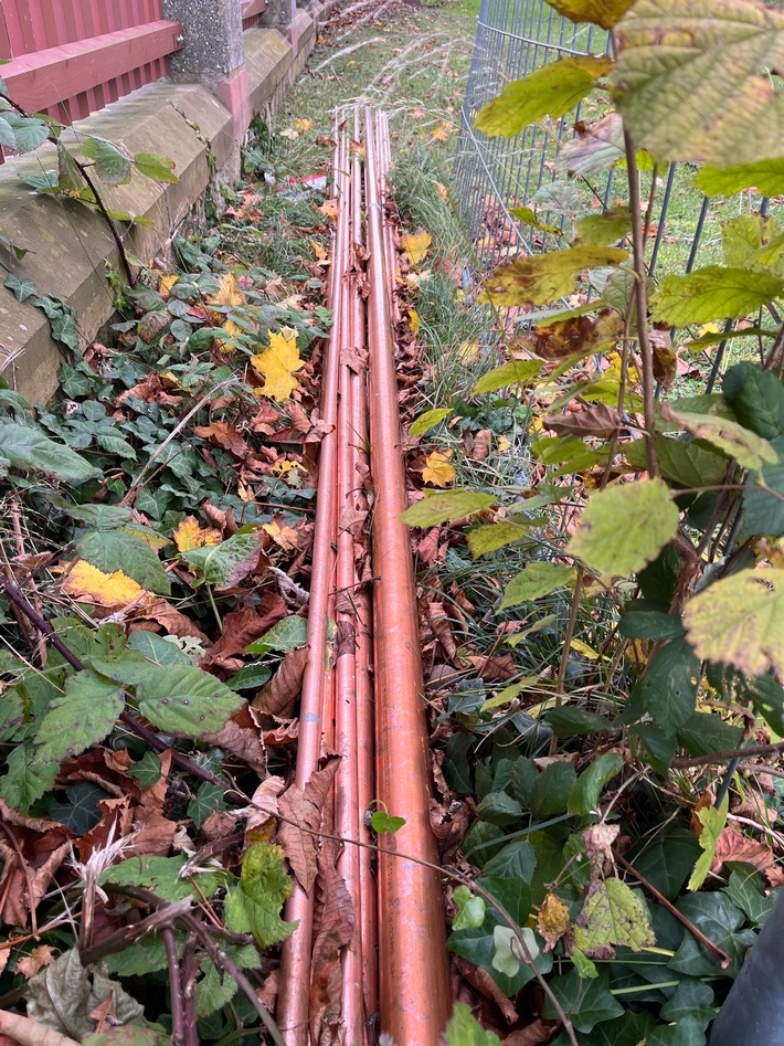 POL-FR: Freiburg: Mutmaßlich entwendete Kupferrohre sichergestellt - Zeugenaufruf