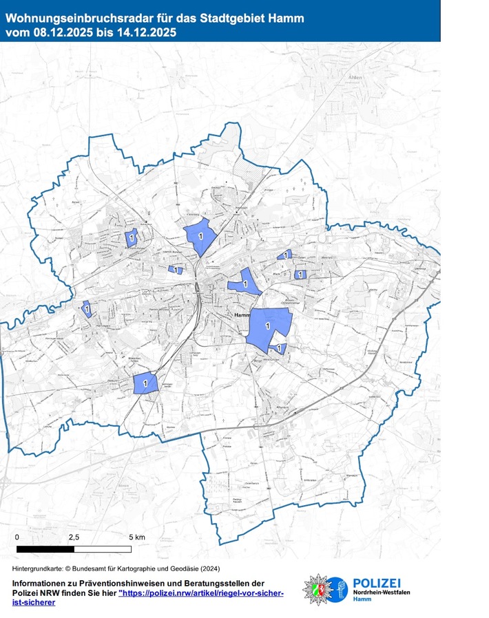 POL-HAM: Wohnungseinbruchradar Hamm für die Woche vom 8. bis zum 14. Dezember 2025