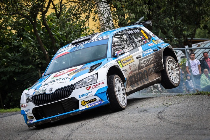 Drei ŠKODA Teams auf dem Podium beim Europameisterschaftslauf Barum Czech Rallye Zlín