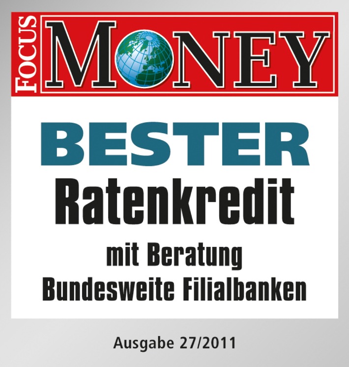 Focus-Money: easyCredit ist "Bester Ratenkreditanbieter mit Beratung" (mit Bild)