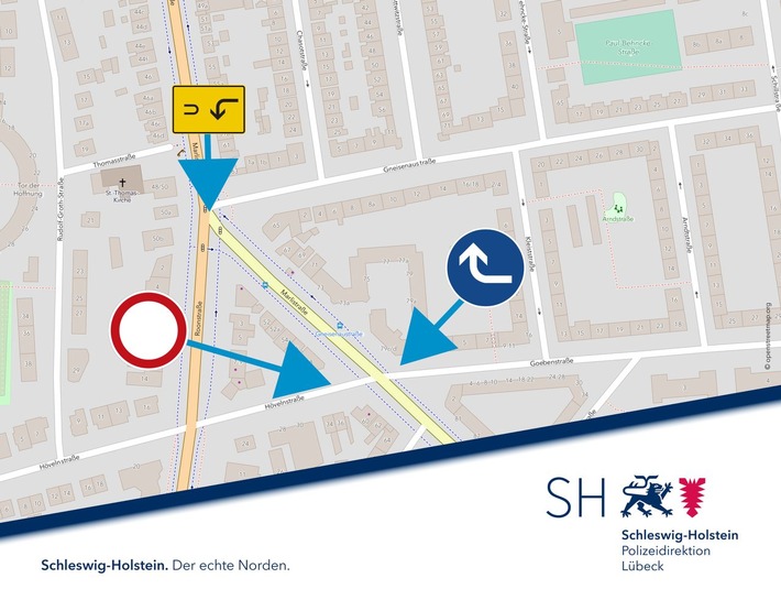 POL-HL: HL-St. Gertrud-Marlistraße-Hövelnstraße / Verkehrsregelung Hövelnstraße