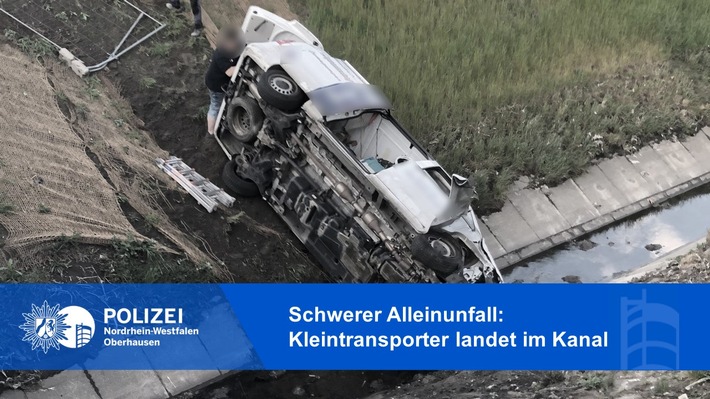 POL-OB: Kleinlaster landet im Kanal