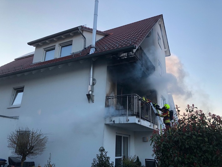 POL-PDLU: Brand eines Balkons in Schifferstadt