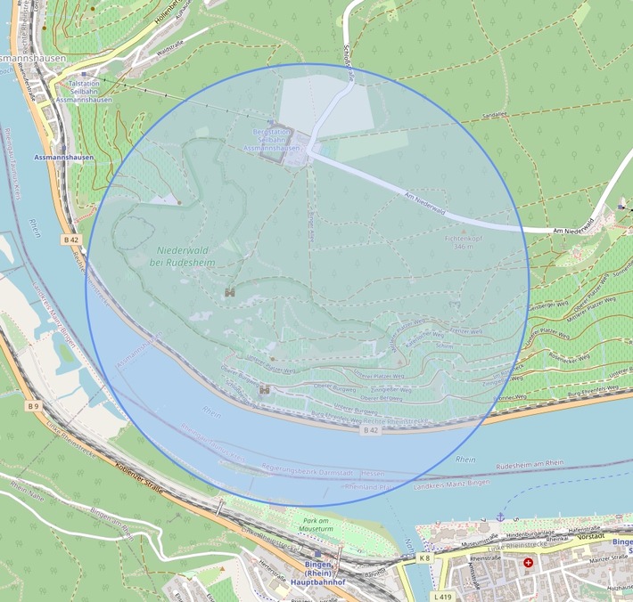 FW Rheingau-Taunus: Sprengung einer Weltkriegsbombe bei Rüdesheim - Umfangreiche Absperrmaßnahmen am Donnerstag