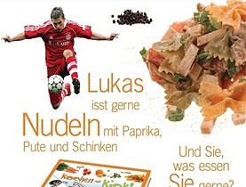 Media Service: Star-Kicker kochen gegen Junkfood