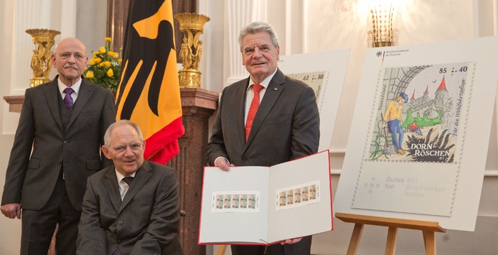 "Dornröschen"-Marken in Schloss Bellevue