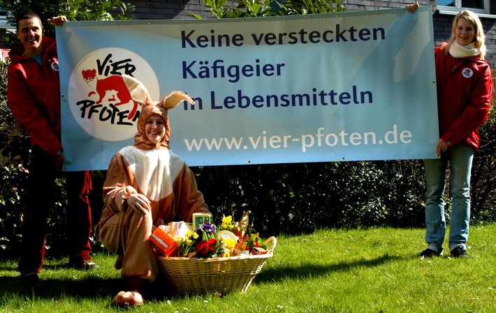 VIER PFOTEN schickt Osterhasen auf Käfigeier-Suche (mit Bild)