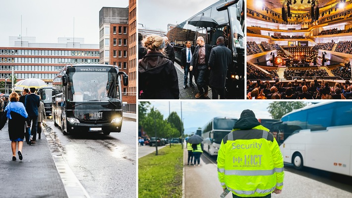 Charter- und Mietbusse der HCT Bus- &amp; Eventlogistik für Messen, Events und Veranstaltungen: Koordination und Buslogistik aus einer Hand