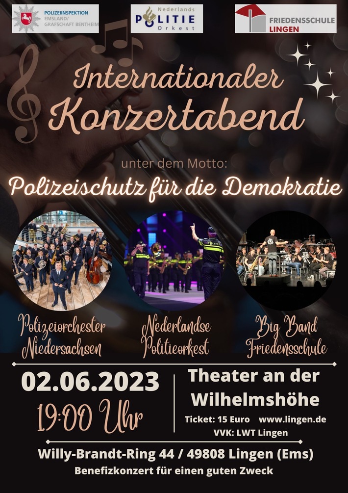 POL-EL: Lingen - Polizeiinspektion lädt zum internationalen Konzertabend ein (neues Plakat)