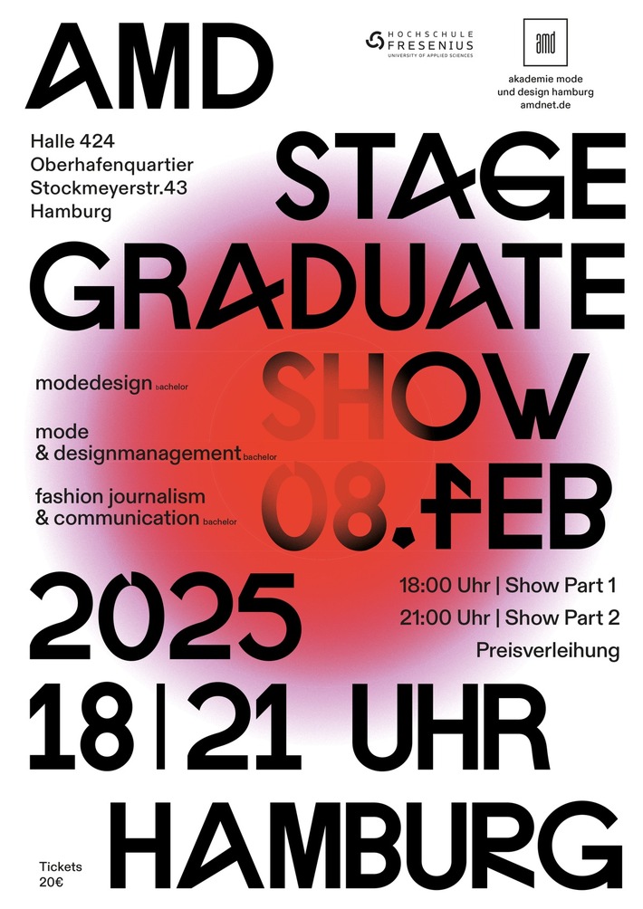 Modetrends von morgen: Einladung zur Graduate Fashionshow der AMD Akademie Mode & Design am 8. Februar in Hamburg