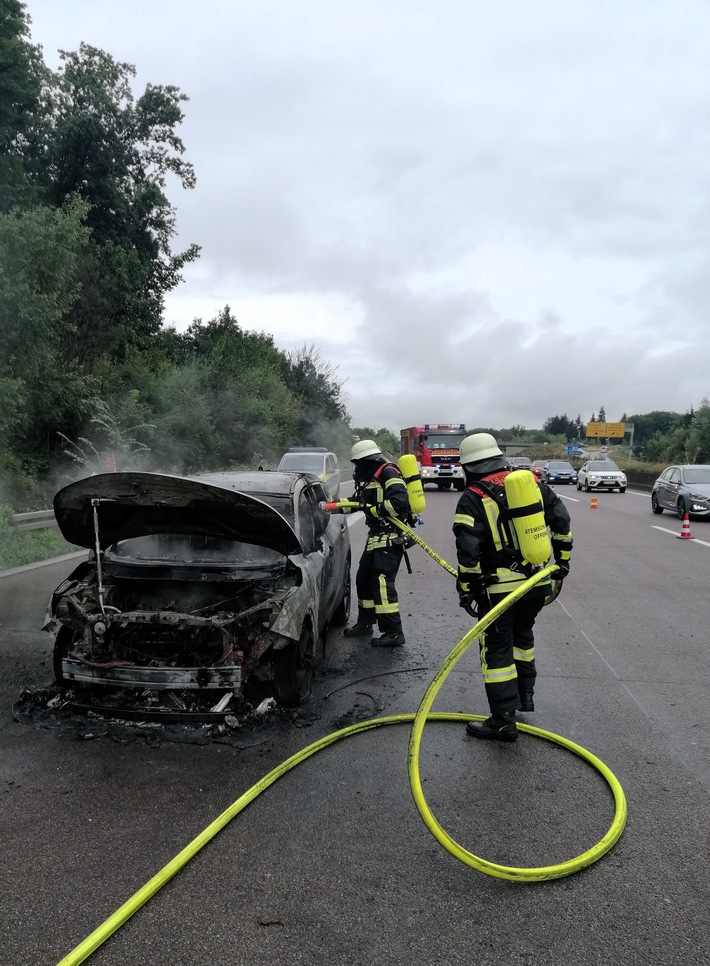 FW-OG: Weiterer PKW-Brand an der Anschlussstelle Offenburg