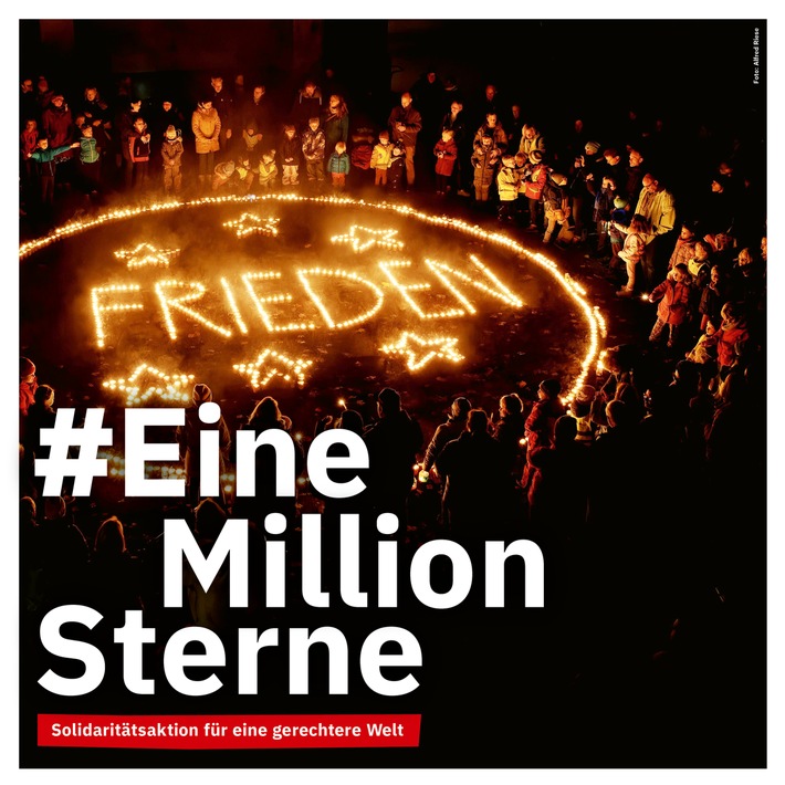 Caritas: "Unsere Antwort auf Hoffnungslosigkeit ist weltweite Solidarität mit den Schwachen und Bedürftigen" / Eine-Million-Sterne Aktion von Caritas international an 100 Orten