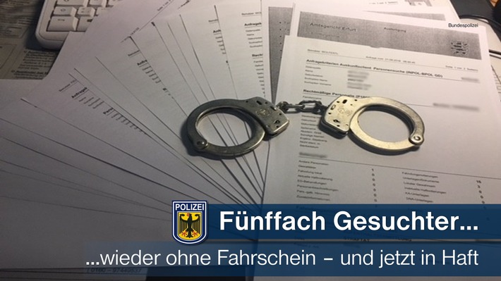 Bundespolizeidirektion München: Fünffach gesucht - 36-Jähriger an die Justiz überstellt