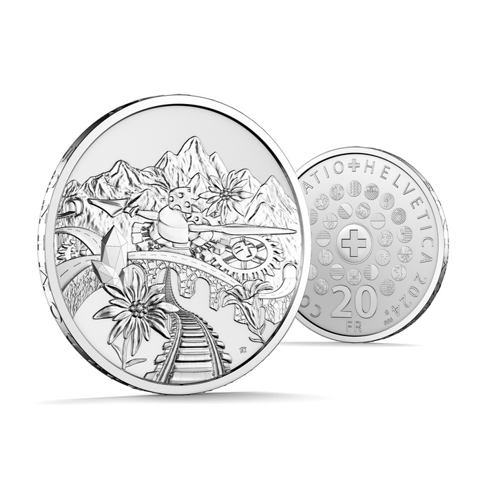 Latest special coin to be issued: the 20-franc "Switzerland" silver coin in honour of Switzerland
