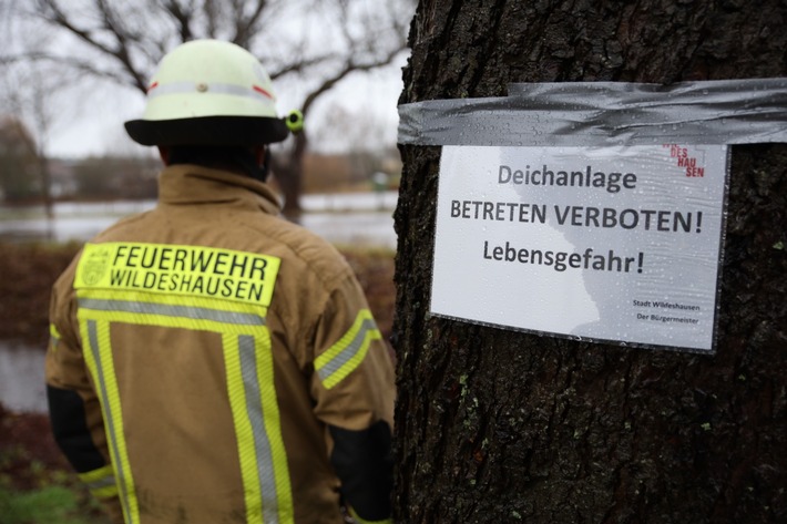 FW-OLL: UPDATE: Warnung vor Betreten der Deiche im Landkreis Oldenburg