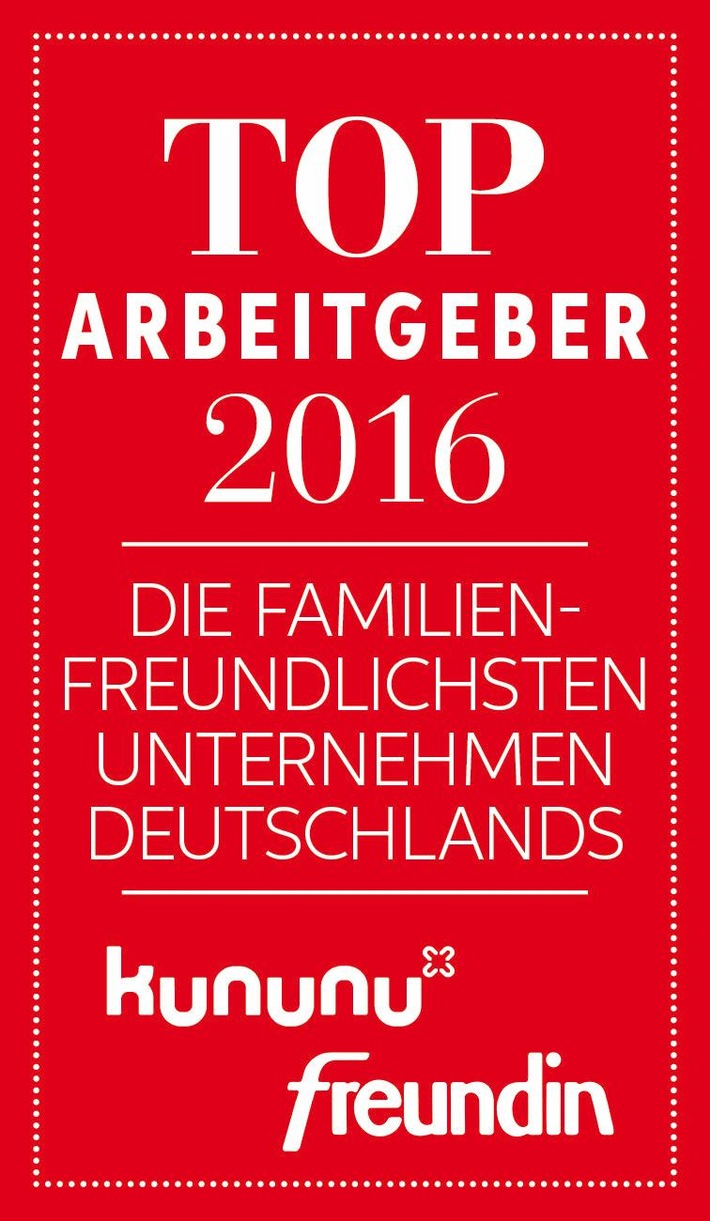 Freundin und kununu küren die familienfreundlichsten Unternehmen Deutschlands 2016