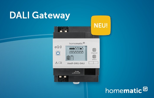 DALI Leuchten werden Teil des Homematic IP Smart Homes