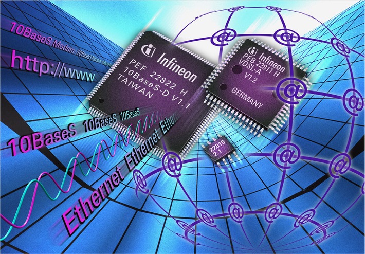Chip-Trio von Infineon macht Telefonkabel zum Datenhighway /
Infineon-Technik zum &quot;Produkt des Jahres 2001&quot; gewählt