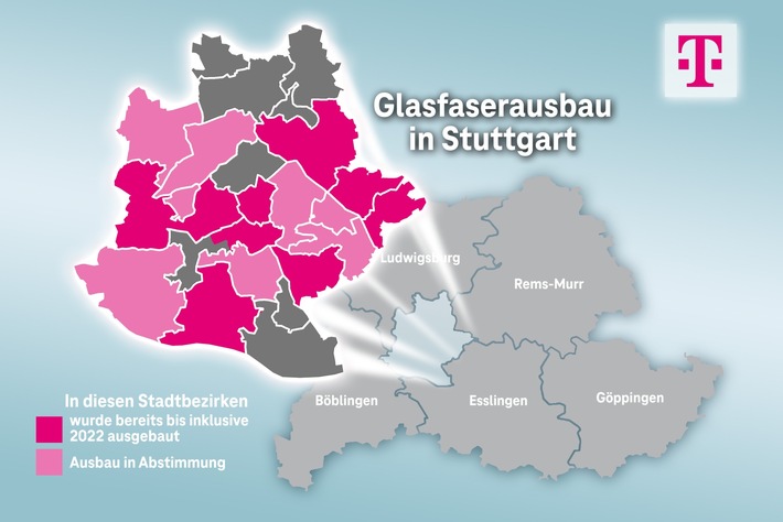 Meilensteine beim Glasfaser-Ausbau in der Landeshauptstadt Stuttgart geschafft
