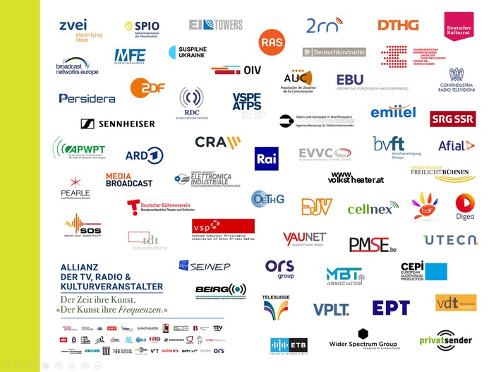 &quot;Call to Europe&quot; von 80 Organisationen und Verbänden an EU und Länder: Klare Verhandlungsposition formulieren, um Rundfunk- und Kulturfrequenzen zu sichern