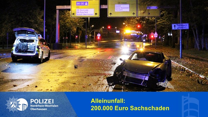 POL-OB: Alleinunfall: 200.000 Euro Sachschaden