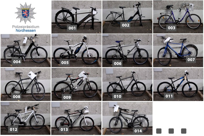 POL-KS: AG Fahrrad sucht mit Fotos die Eigentümer von mehr als 100 sichergestellten Fahrrädern